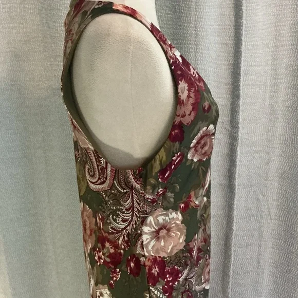 LAUREN Ralph Lauren Floral Satin Charmeuse Sleeveless Dress - Picture 10 of 16